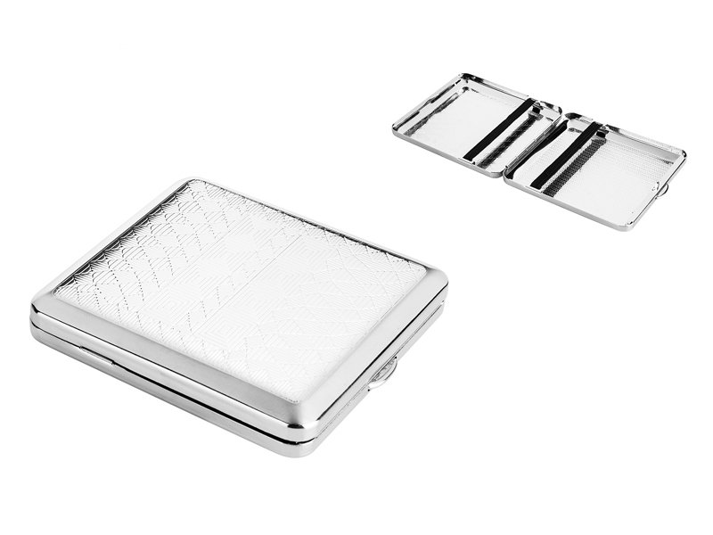 Zigarettenetui - Chrom Gemustert