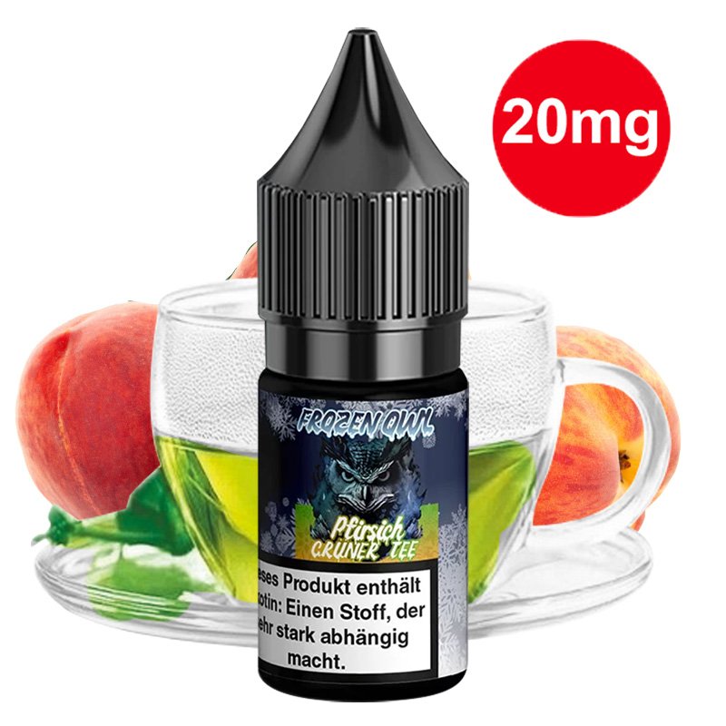 Frozen OWL - Pfirsich Grüner Tee - Nikotinsalz Liquid - 10ml - 20mg