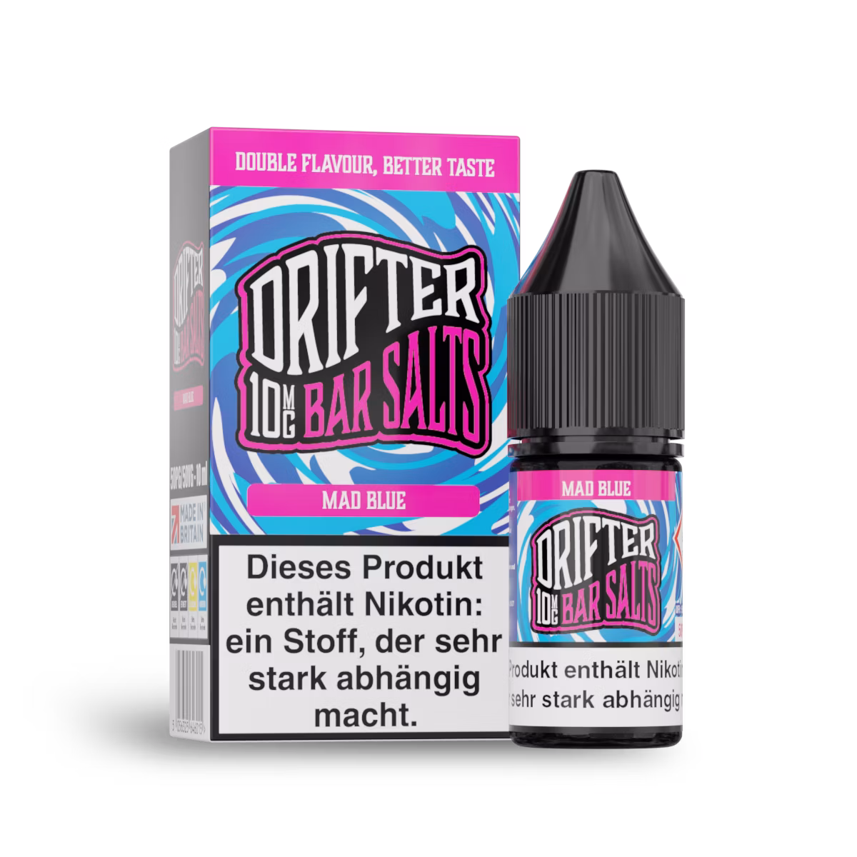 Drifter - Nikotinsalzliquid - 10ml - Mad Blue | Nikotinsalz-Stärke : 10mg