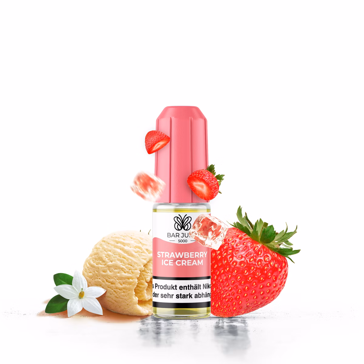 Bar Juice - 5000 - Strawberry Ice Cream | Inhalt : 10ml | Nikotinsalz-Stärke : 20mg | Paketgröße : 1er Packung