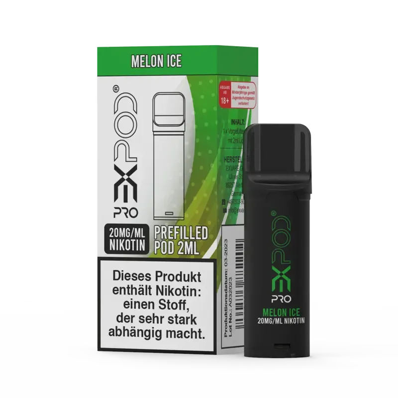 Expod - Pro - Prefilled Pod - Melon Ice | Nikotinsalz-Stärke : 20mg | Paketgröße : 1er Packung
