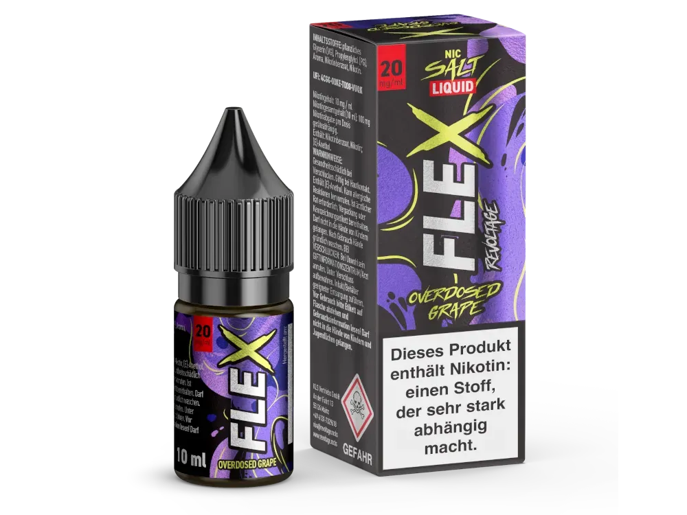 Revoltage - Flex - Nikotinsalzliquid - 10ml - Grape - 20mg Revoltage - Flex - Nikotinsalzliquid - 10ml - Grape - 20mg
