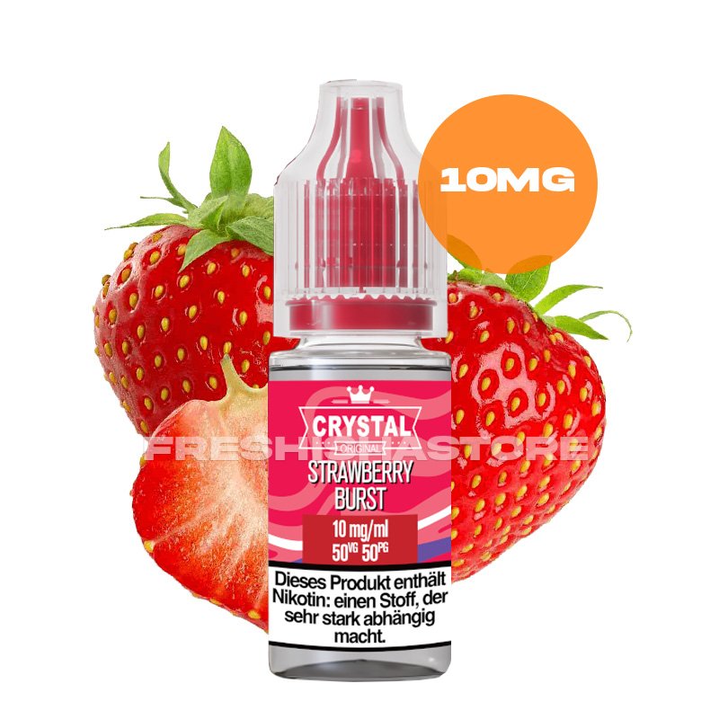 SKE - Crystal Liquid - Strawberry Burst - Nikotinsalz Liquid - 10ml - 10mg