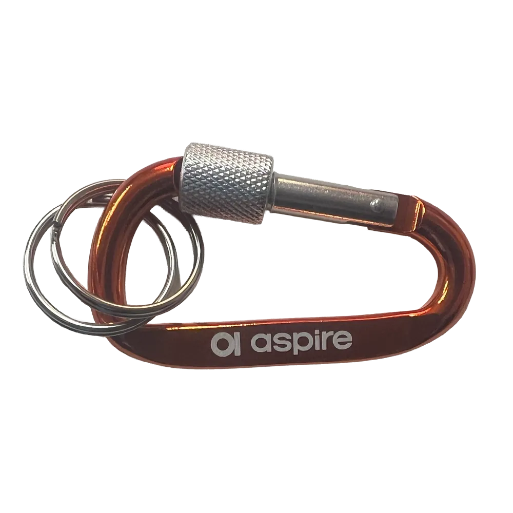 Aspire Karabiner Metall Orange Silber Aspire Karabiner Metall Orange Silber