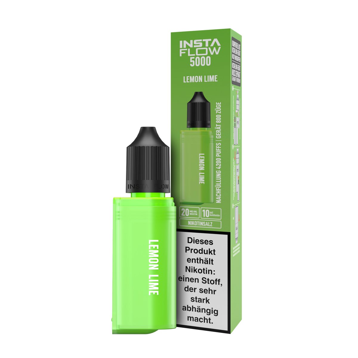 INSTAFLOW 5000 - Nachfülbehälter - Lemon Lime - 10ml - 20mg
