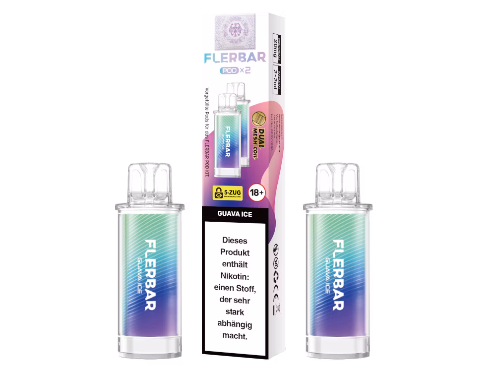 Flerbar - Prefilled Pod - 2ml - 2er Pack - Guave Ice