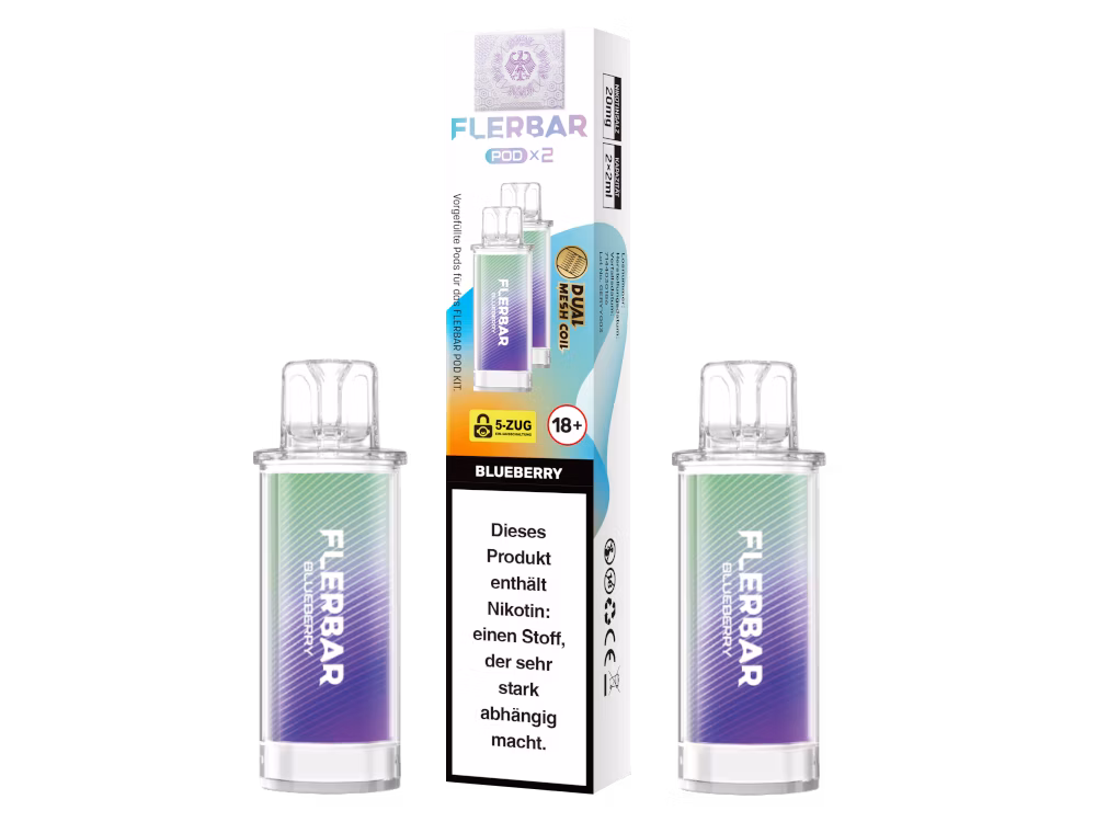 Flerbar - Prefilled Pod - 2ml - 2er Pack - Blueberry