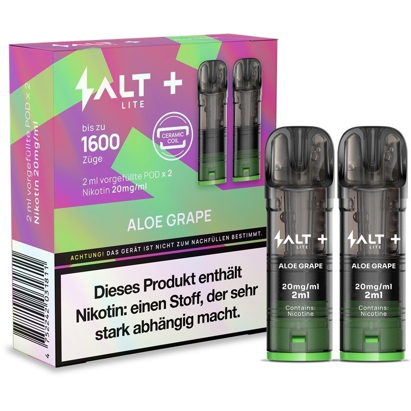 Salt - Plus Lite - Prefilled Pod - 2ml - 2er Pack - Aloe Grape