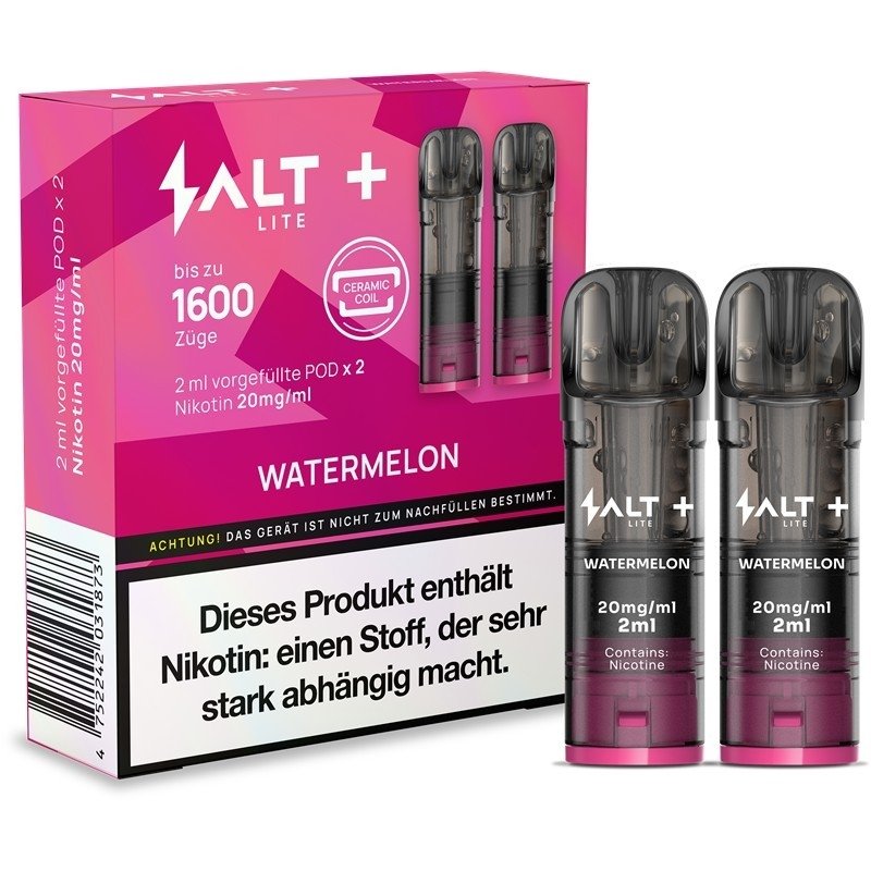 Salt - Plus Lite - Prefilled Pod - 2ml - 2er Pack - Watermelon