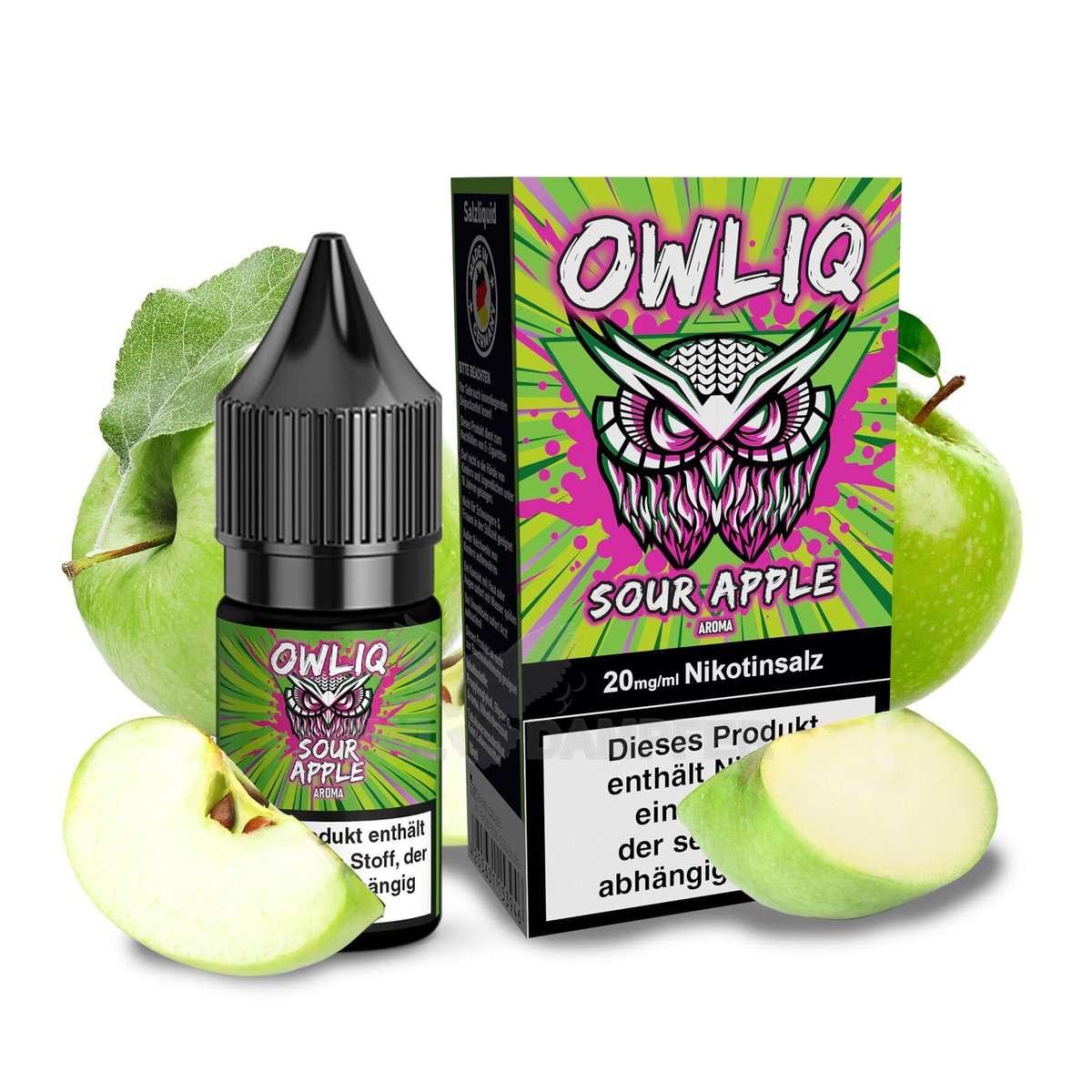 OWLIQ - Sour Apple - Nikotinsalz Liquid - 10ml - 20mg