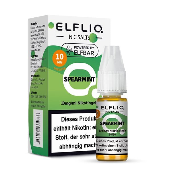 Elfbar - ElfLiq - 10ml - Spearmint | Nikotinsalz-Stärke : 10mg