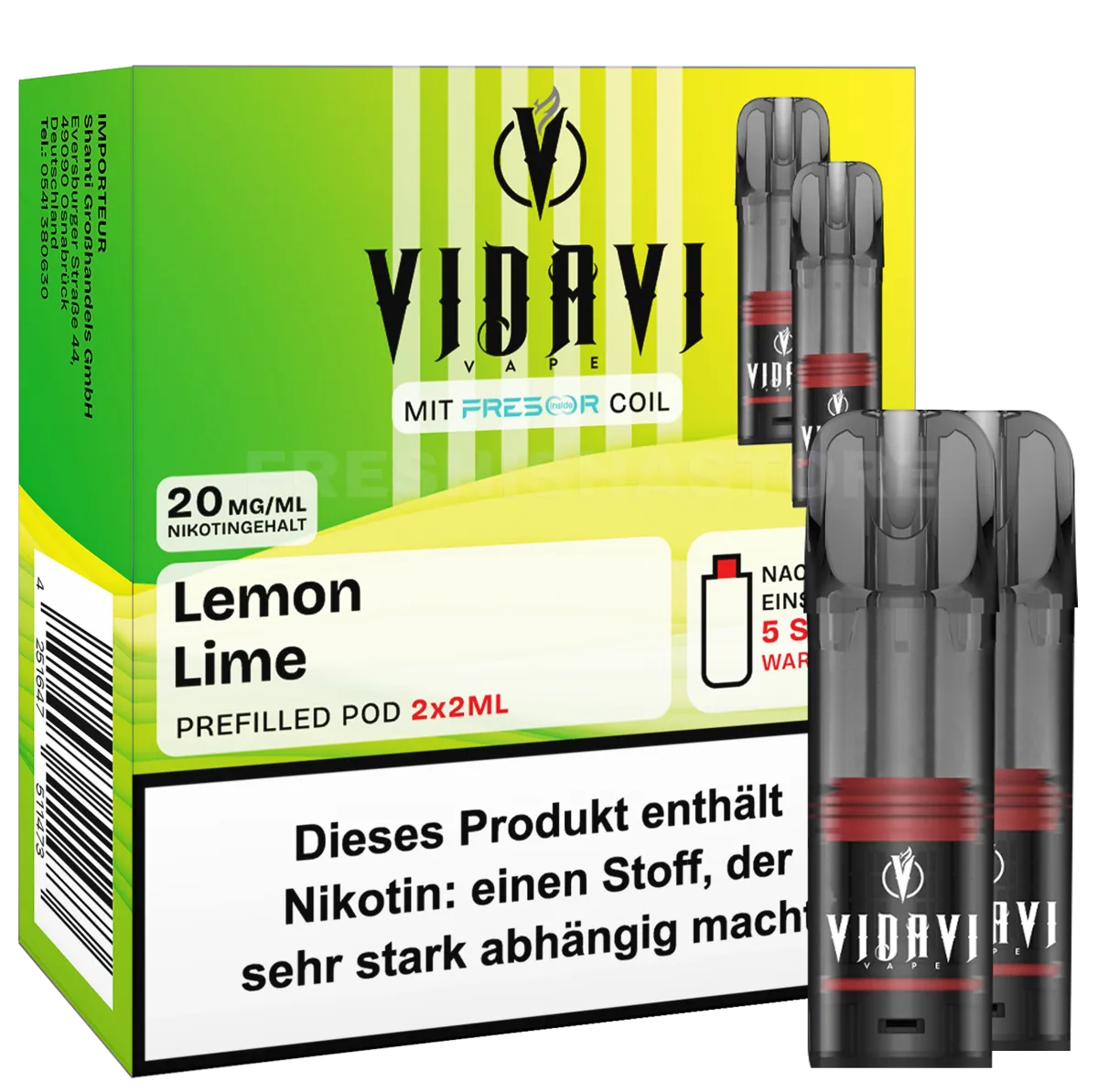 VIDAVI - Prefilled Pod - 2ml - 2er Pack - Lemon Lime