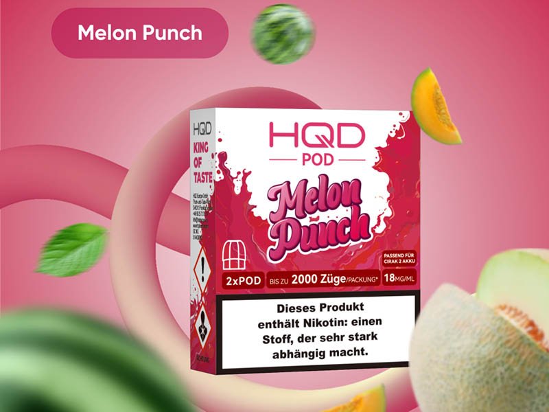 HQD - Cirak 2 - Prefilled Pods - Melon Punch - 18mg - 2ml - 2er Pack