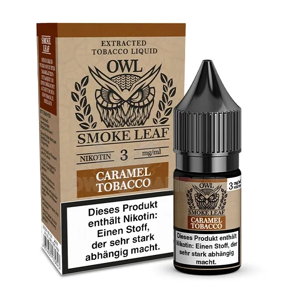 OWL Smoke Leaf Nikotin-Liquid Caramel Tobacco 10ml 3mg OWL Smoke Leaf Nikotin-Liquid Caramel Tobacco 10ml 3mg