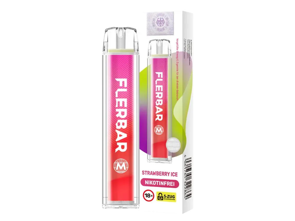 Nikotinfrei - Flerbar - Einweg E-Zigarette - Strawberry Ice - 0mg - CP Nikotinfrei - Flerbar - Einweg E-Zigarette - Strawberry Ice - 0mg - CP