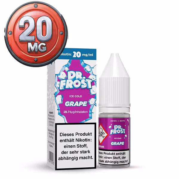 Dr. Frost - Ice Cold Grape - Nikotinsalz Liquid - 10ml - 20mg