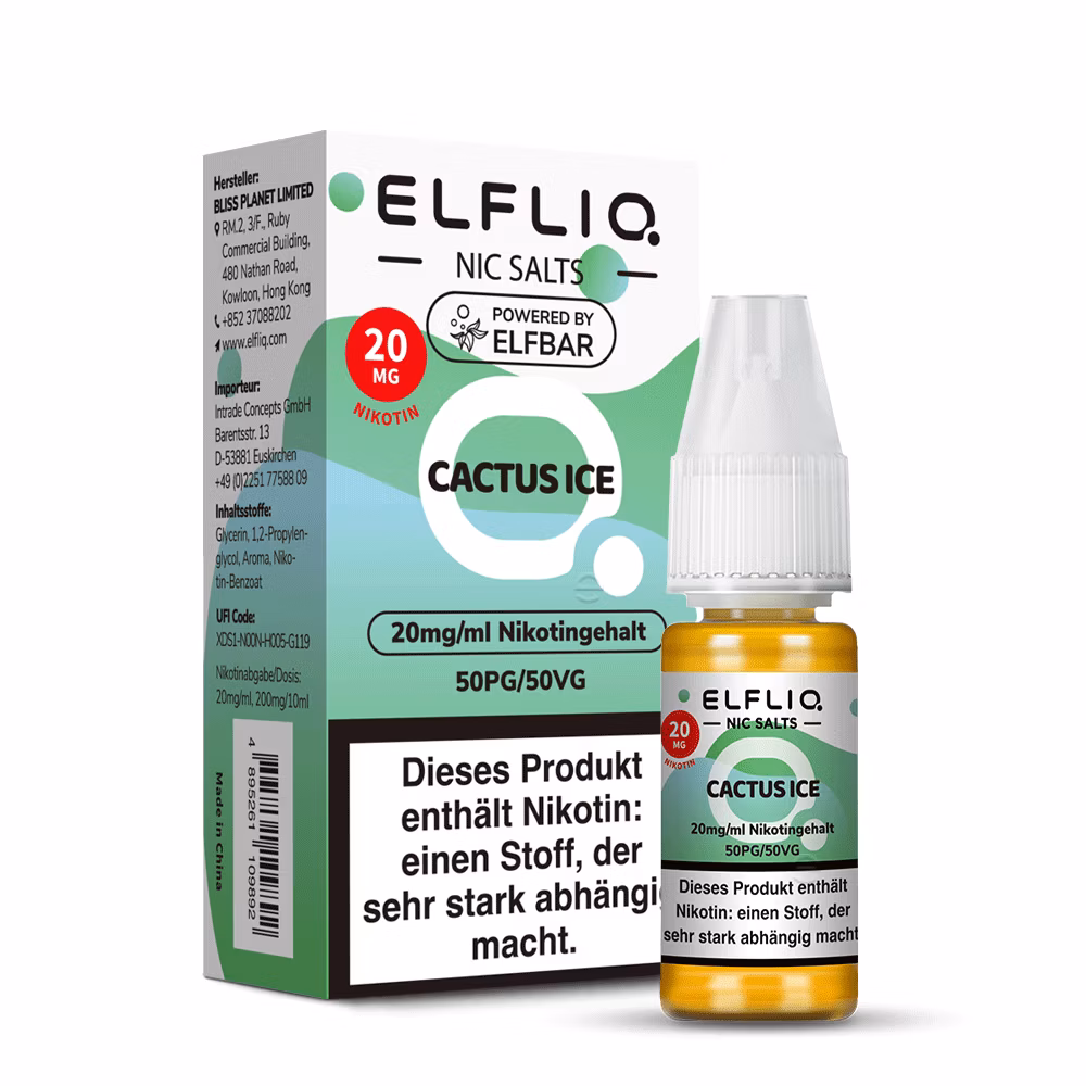 Elfbar - ElfLiq - 10ml - Cactus Ice | Nikotinsalz-Stärke : 20mg