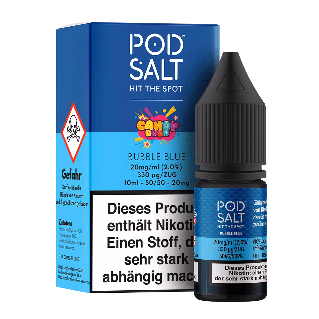 Pod Salt - Fusion - Bubble Blue - Nikotinsalz-Liquid - 10ml - 20mg