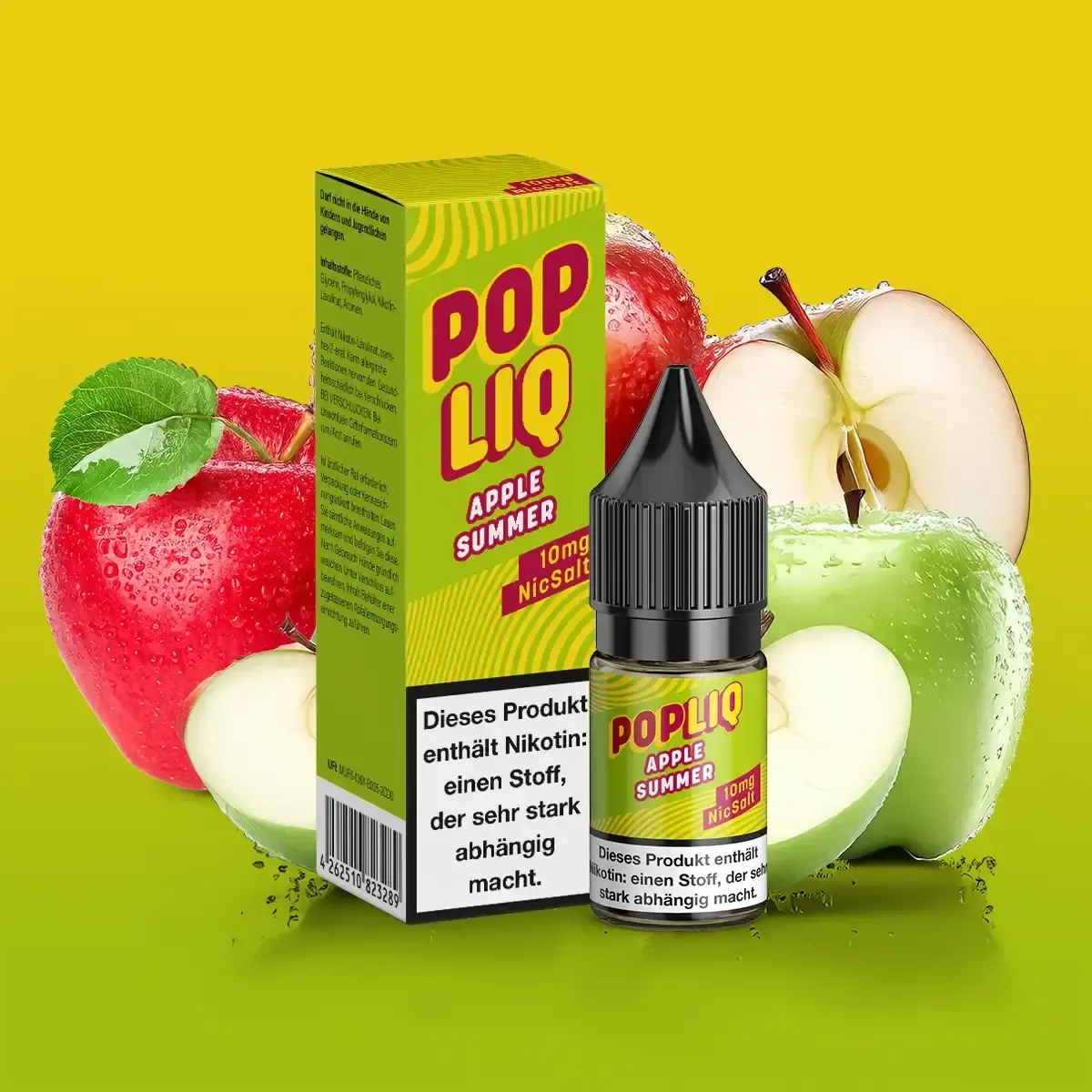 PopLiq Nikotinsalz-Liquid Apple Summer 10ml 10mg