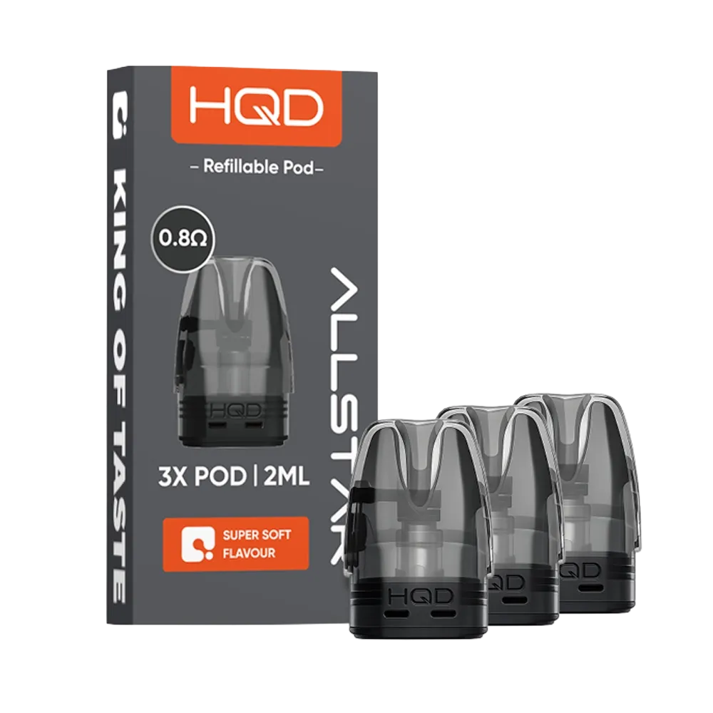 HQD - Allstar - Pod Tank Verdampfer - 0.8 Ohm - 3er Paket - Side-Fill HQD - Allstar - Pod Tank Verdampfer - 0.8 Ohm - 3er Paket - Side-Fill