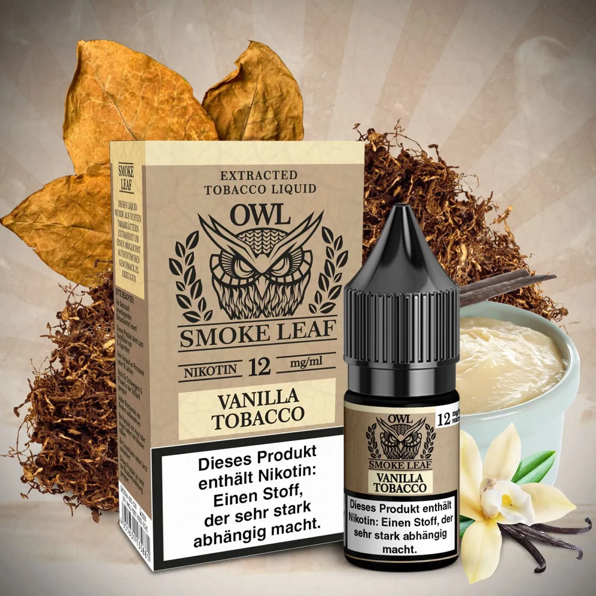 OWL Smoke Leaf Nikotin-Liquid Vanilla Tobacco 10ml 12mg