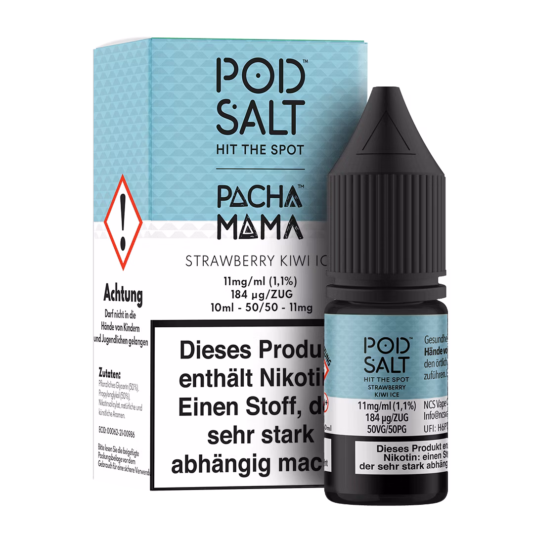 Fusion_SKI_11mg-10ml-BoxBottle Pod Salt - Fusion - Strawberry Kiwi Ice - Nikotinsalz-Liquid - 10ml - 11mg