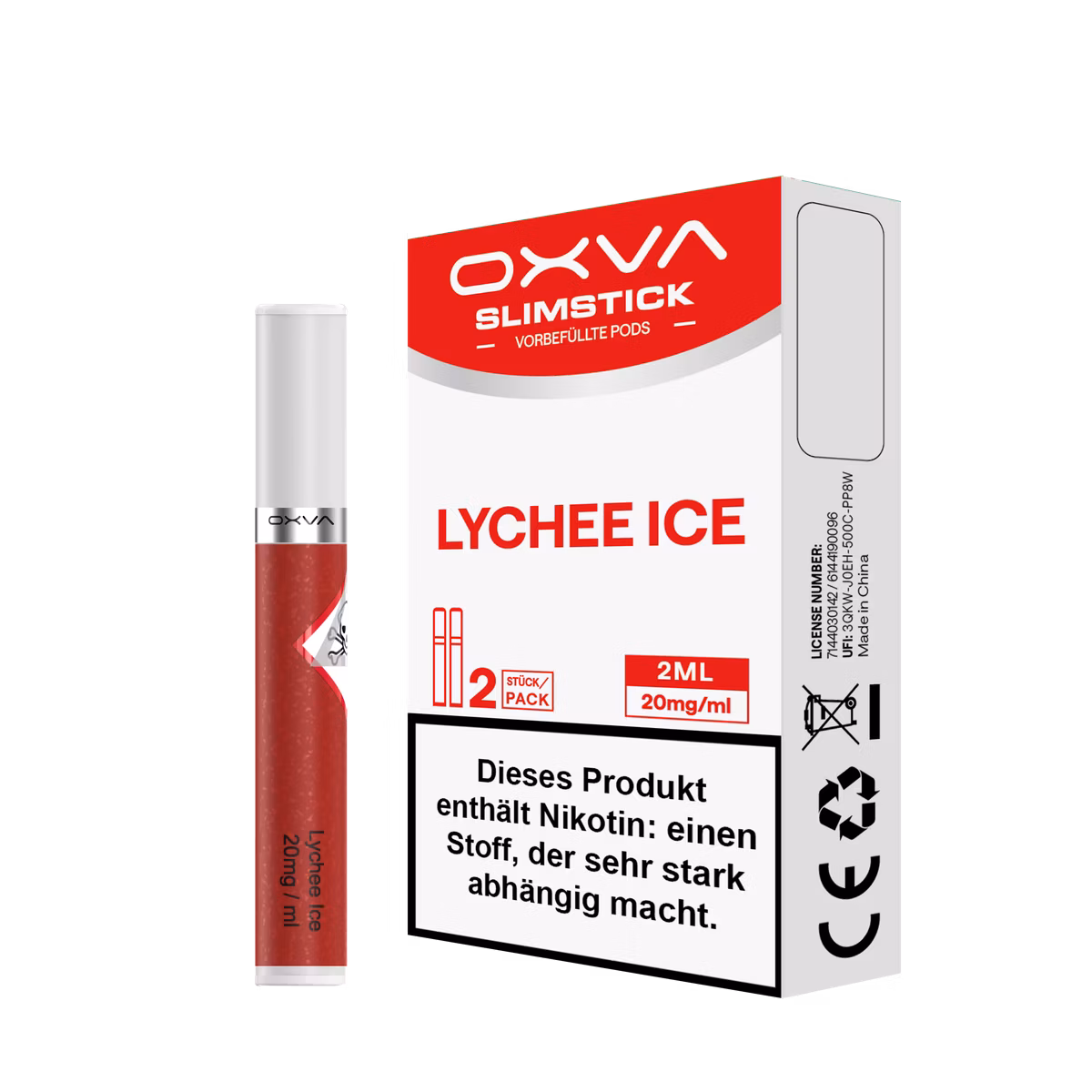 OXVA - Slimstick - Prefilled Pods - Lychee Ice - 20mg OXVA - Slimstick - Prefilled Pods - Lychee Ice - 20mg