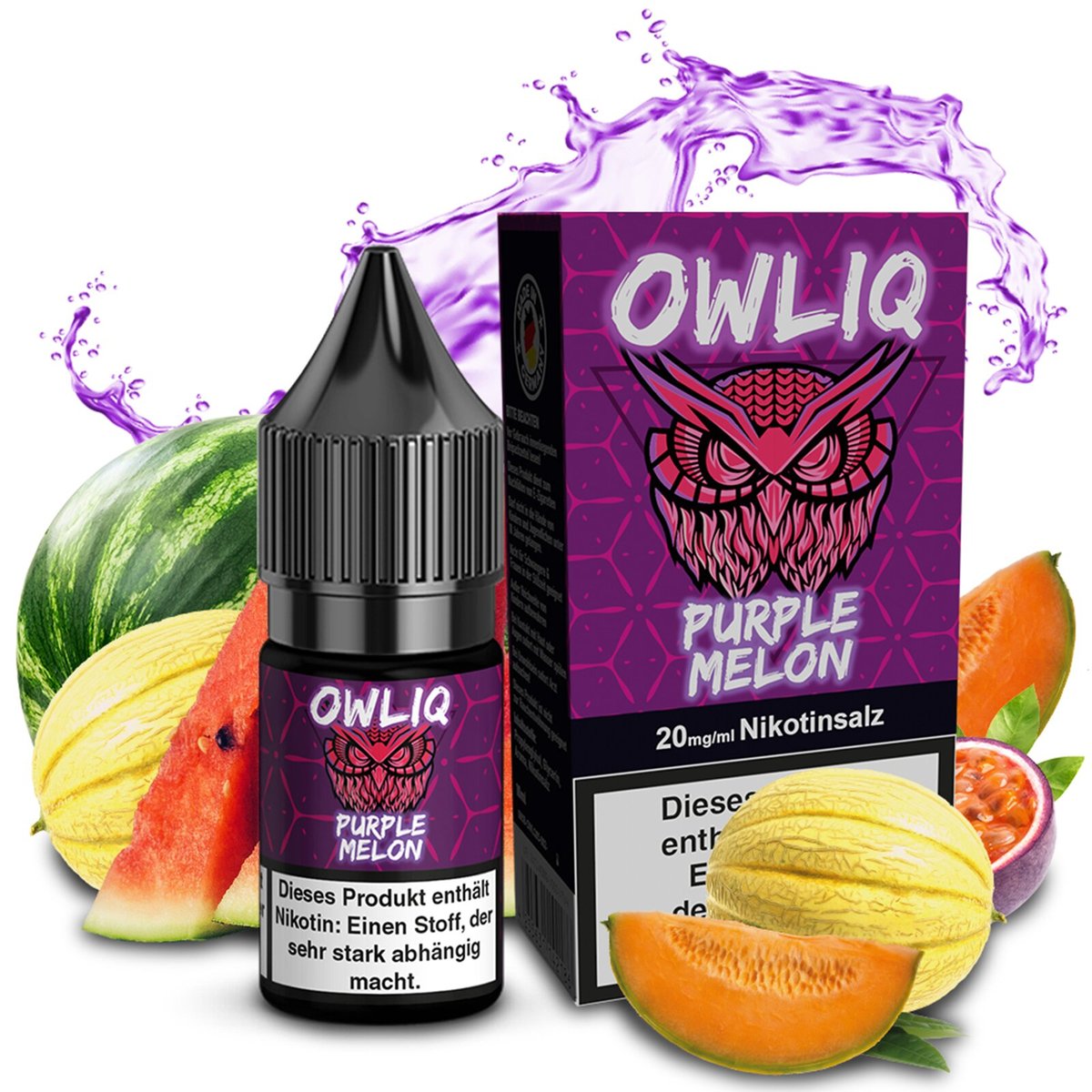 OWLIQ - Purple Melon - Nikotinsalz Liquid - 10ml - 20mg