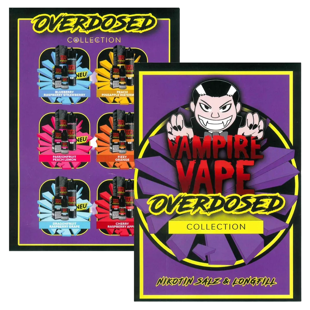 Vampire Vape - Flyer - Overdosed Collection - A5 - 4/4-farbig Vampire Vape - Flyer - Overdosed Collection - A5 - 4/4-farbig