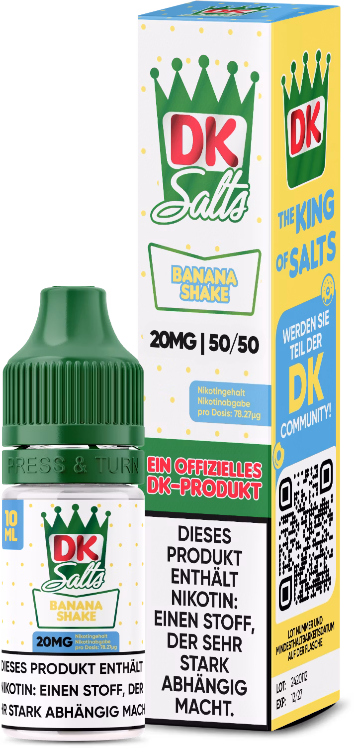 DK Salts - Nikotinsalz-Liquid - 10ml - Banana Shake - 20mg
