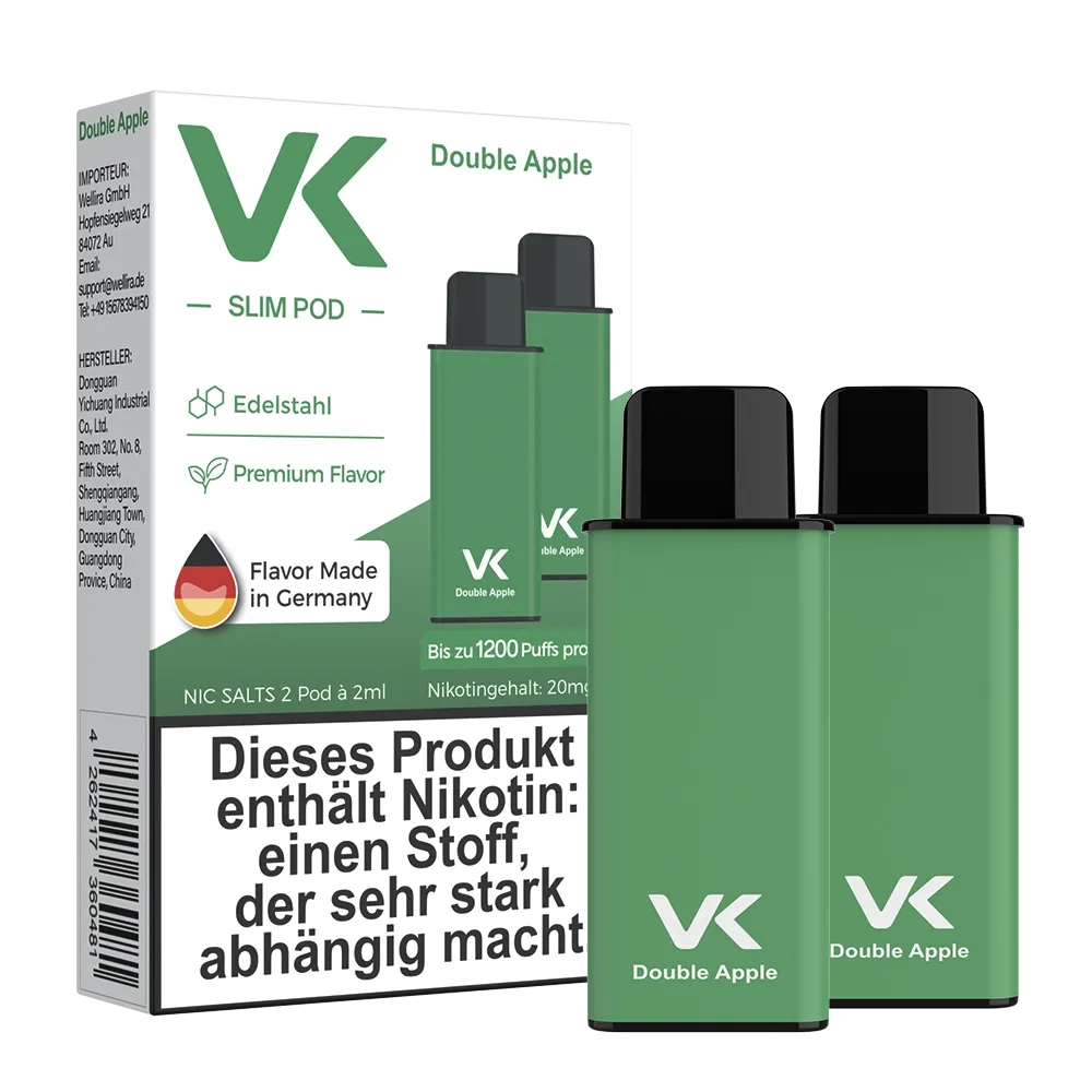 VK - Slim Air - Prefilled Pods - Double Apple - 20mg - 2ml VK - Slim Air - Prefilled Pods - Double Apple - 20mg - 2ml
