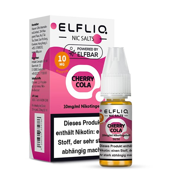 Elfbar - ElfLiq - 10ml - Cherry Cola | Nikotinsalz-Stärke : 10mg