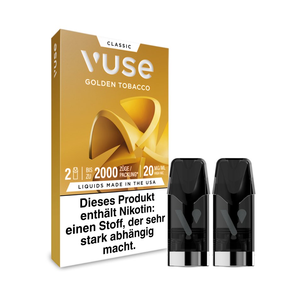 Vuse - Prefilled Pods - Golden Tobacco | Nikotinsalz-Stärke : 20mg