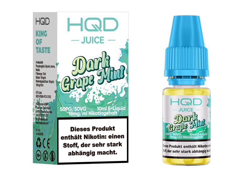 HQD - Juice - Dark Grape Mint - Nikotinsalz Liquid - 10ml - 18mg