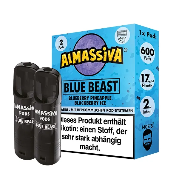 Al Massiva - Prefilled Pod - 2ml - 2er Pack - Blue Beast - 17mg