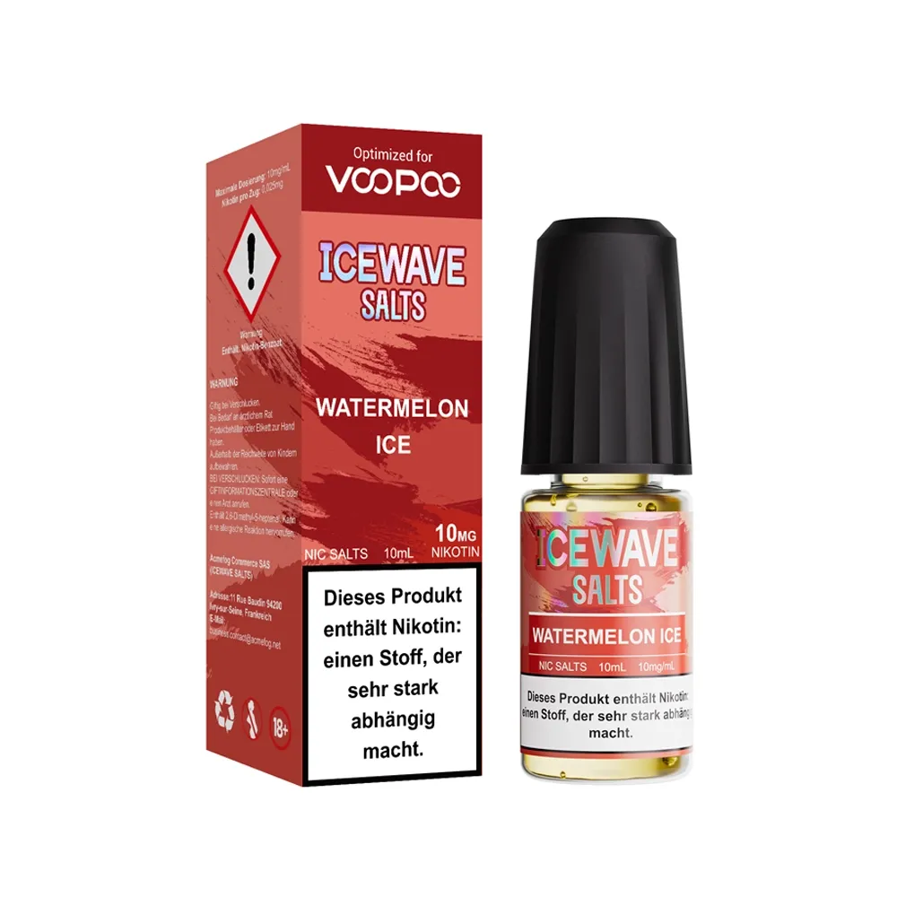 Icewave - Salts - Nikotinsalz-Liquid - Watermelon Ice - 10ml - 10mg