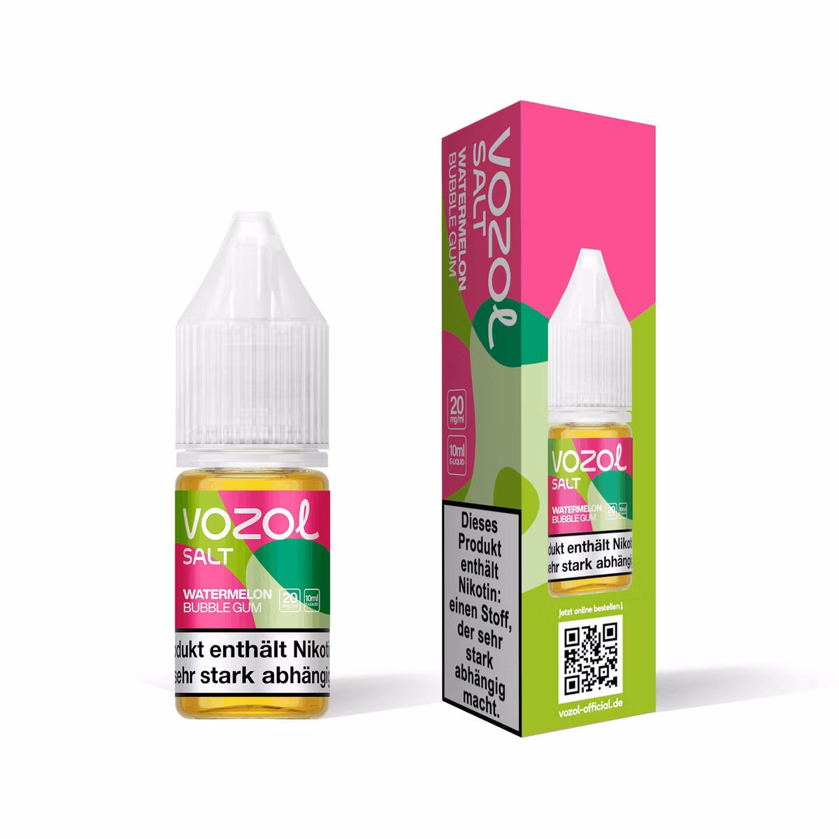 Vozol - Nikotinsalz-Liquid - Watermelon Bubble Gum - 10ml - 20mg