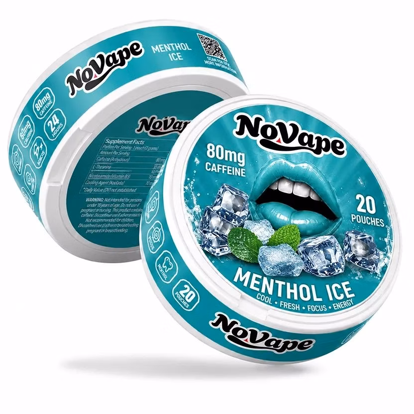 NoVape - Koffein Pouches - Menthol Ice - 80mg - 20 Stück NoVape - Koffein Pouches - Menthol Ice - 80mg - 20 Stück
