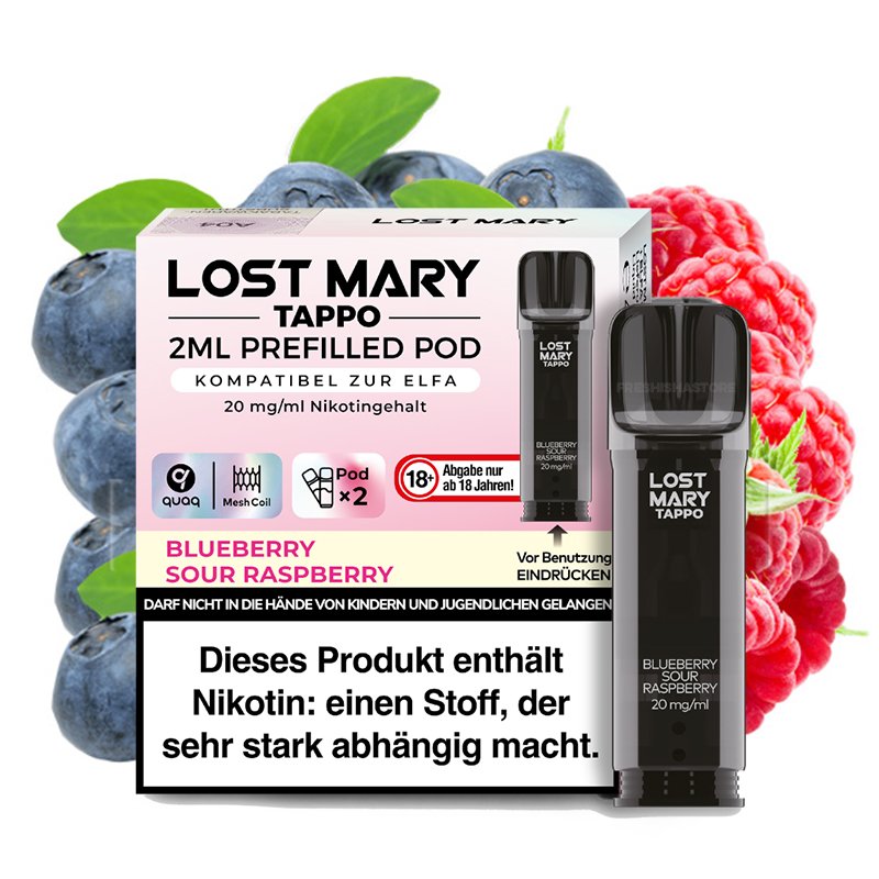 lost-mary-tappo-prefilled-pod-blueberry-sour-raspb Lost Mary - Prefilled Pod - Tappo - Blueberry Sour Raspberry - 20mg