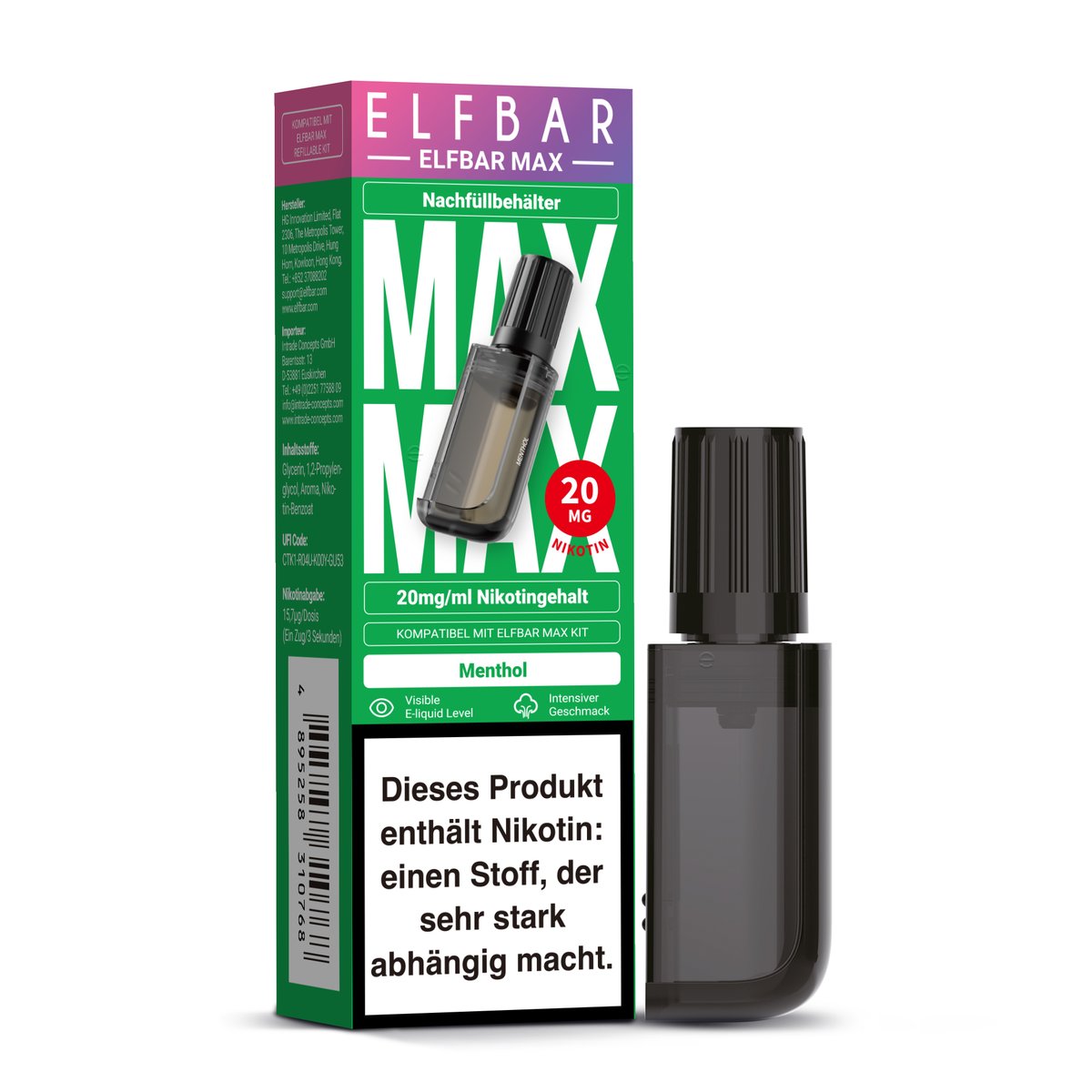 ELFBAR - MAX - Nachfülltank - CP - Menthol