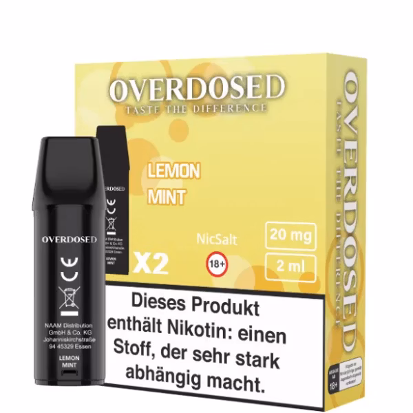 Overdosed - Prefilled Pod - Lemon Mint - 2ml - 2er Pack