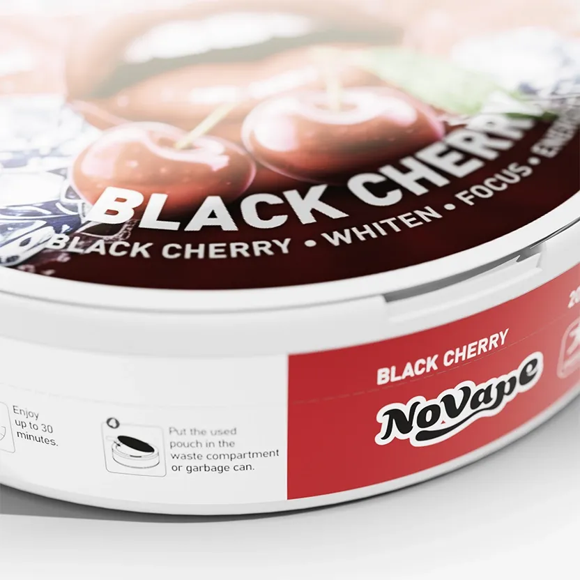 NoVape - Koffein Pouches - Black Cherry - 80mg - 20 Stück