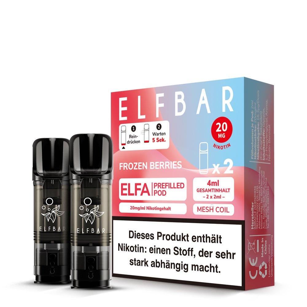 Elfbar - ELFA - Prefilled Pod - 2ml - 2er Pack - Frozen Berries - 20mg