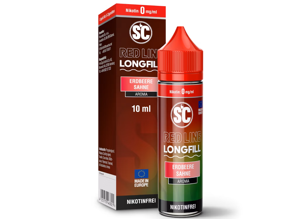 SC Red Line - Aroma - 10ml - Erdbeere Sahne | Inhalt : 10ml | Nikotinstärke : 0mg | Paketgröße : 1er Packung SC Red Line - Aroma - 10ml - Erdbeere Sahne | Inhalt : 10ml | Nikotinstärke : 0mg | Paketgröße : 1er Packung
