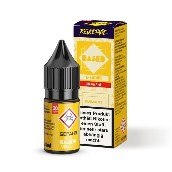 Revoltage - BASED - Nikotinsalz-Liquid - Banana Ice - 8ml - 20mg Revoltage - BASED - Nikotinsalz-Liquid - Banana Ice - 8ml - 20mg