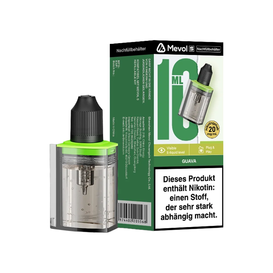 Mevol - S - Nachfüllbehälter - 10ml - Guava - 20mg