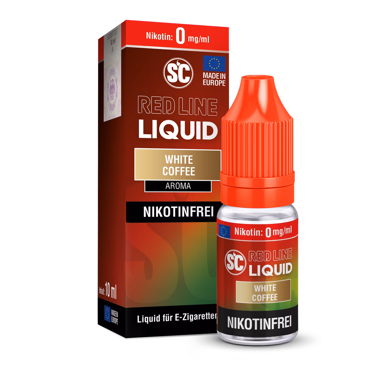 SC Red Line - Nikotinsalzliquid - 10ml - 0mg - White Coffee SC Red Line - Nikotinsalzliquid - 10ml - 0mg - White Coffee