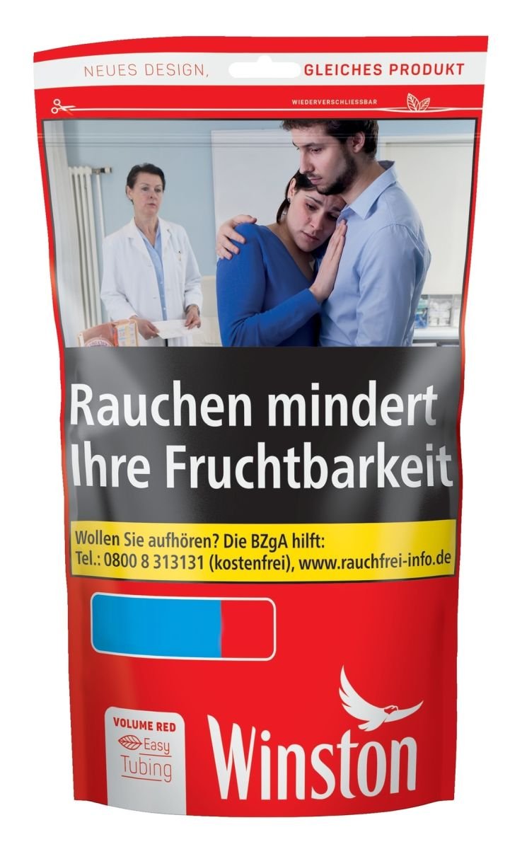 Winston - Drehtabak - Red - 95g - Zip Bag - TT B2B