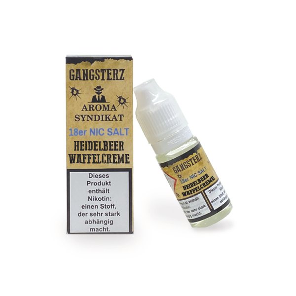 Gangsterz - Nikotinsalz-Liquid - 10ml - Heidelbeer Waﬀelcreme - 18mg