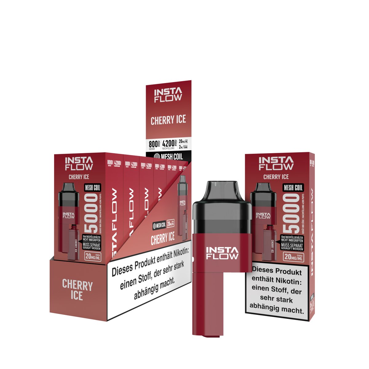 INSTAFLOW 5000 - E-Zigarette - Cherry Ice - 2ml - 20mg - CP